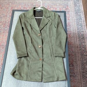 Elegant Olive Women's Trench Coat